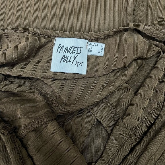 PRINCESS POLLY BILLIE MIDI DRESS BROWN Size 4 - Picture 5 of 7